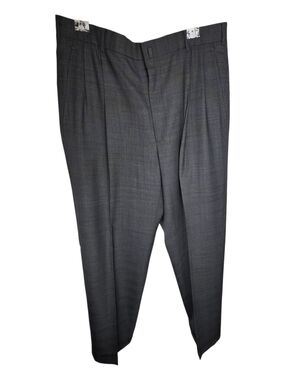 Brooks Brothers Golden Fleece 100% Wool Pleated Dress Pants Gray Hand Tailored